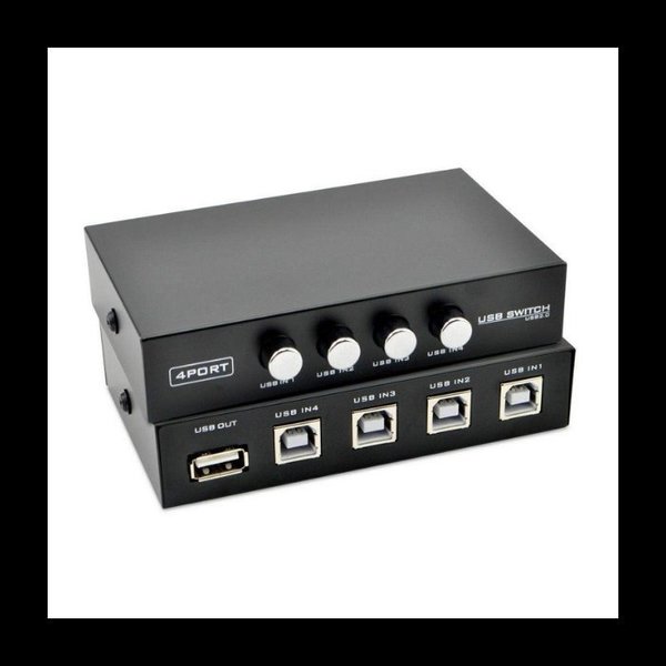 Sanoxy 4 Ports USB Printer Scanner Sharing Share Switch Splitter Box Hub SANOXY-4port-usb-swtch